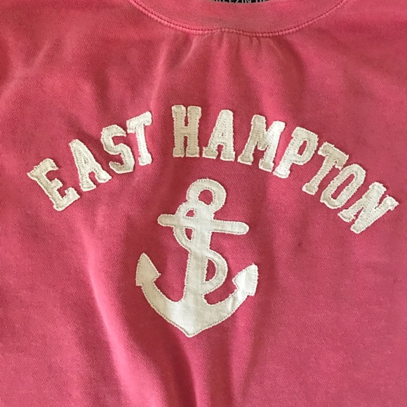 East Hampton sunwashed pink sweatshirt nautical S - Picture 2 of 4